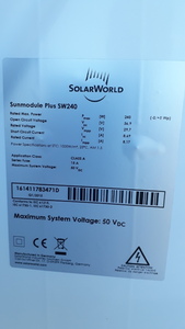 Solar Panel Solarworld Sunmodule Plus Sw Poly Wp Poly