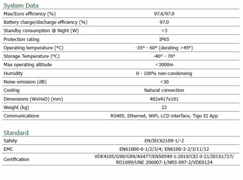 Inverter TIGO TIGO TSI 6K1D 6 KW Energy Storage Hybrid Inverter