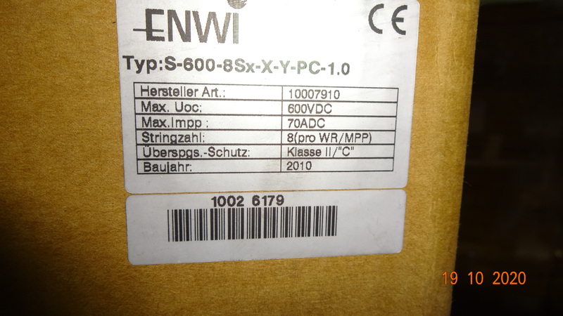 Accessories Enwitec Dc Generatoranschlusskasten Gak S 600 8sx X Y Pc 1 0 String Boxes Secondsol