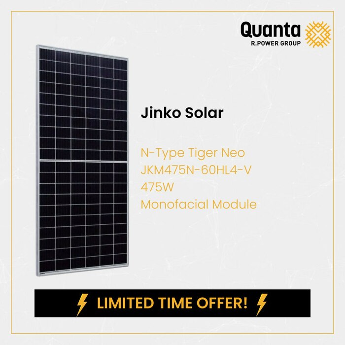 Solar Panel Jinko Solar N Type Tiger Neo Jkm475n 60hl4 V 475wp Mono Secondsol 8995