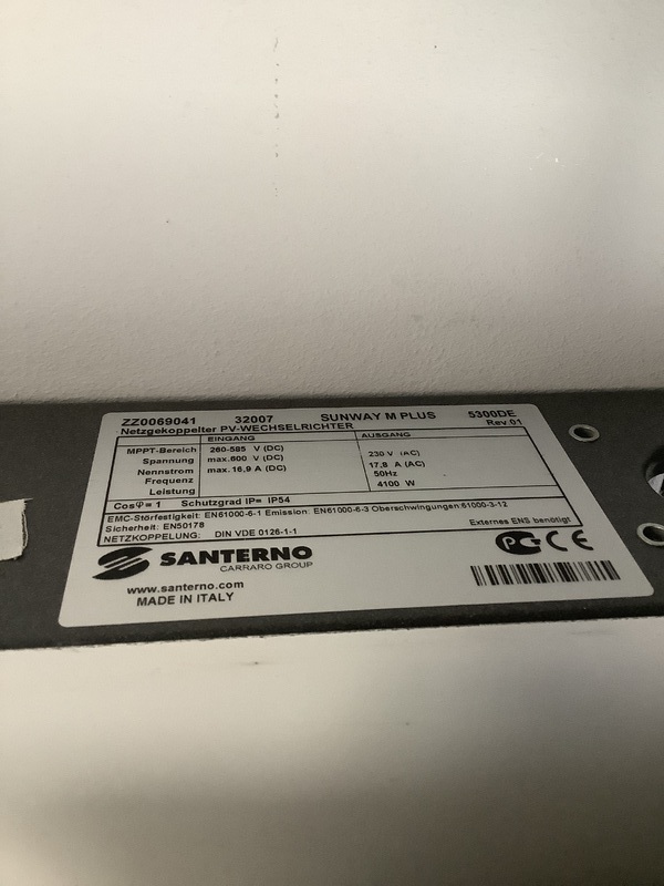 Inverter - Santerno - SUNWAY M PLUS 5300 DE - String - Secondsol