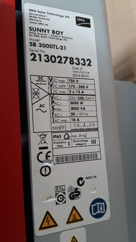 Inverter - SMA - SB 3000TL-21 - String - Secondsol